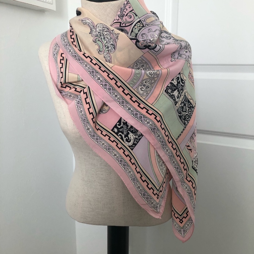 Vintage The Limited Silk Elegant Pink Scarf